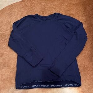 Athleta Kids Navy Long Sleeve Shirt